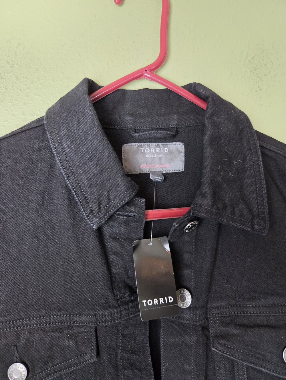 NWT - Torrid Black Denim Jacket Size 12 - Picture 4 of 7